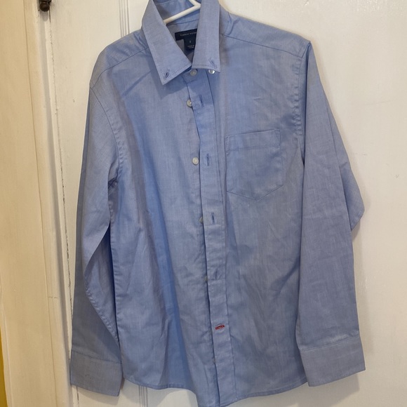 Tommy Hilfiger button up blue shirt boys size 8 - Picture 5 of 5